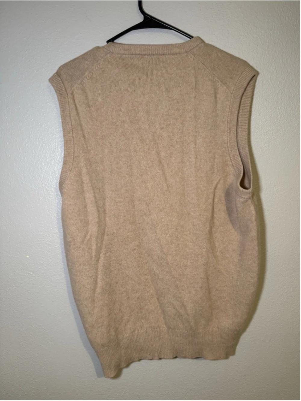 Vintage Brooks Brothers Cashmere Sweater Vest Khaki V Neck Mens 42